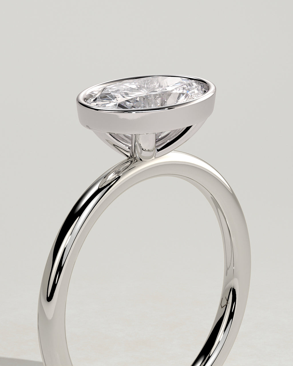 MET 0105 - 2 ct center stone - 18k White Gold source reference - setting detail view