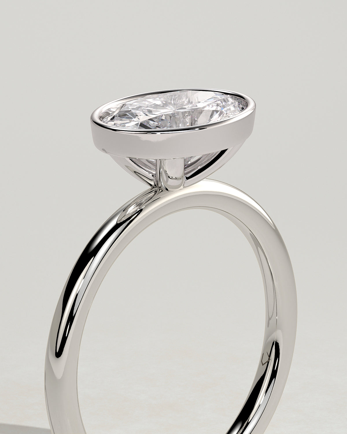 MET 0105 - 2 ct center stone - 18k White Gold source reference - setting detail view