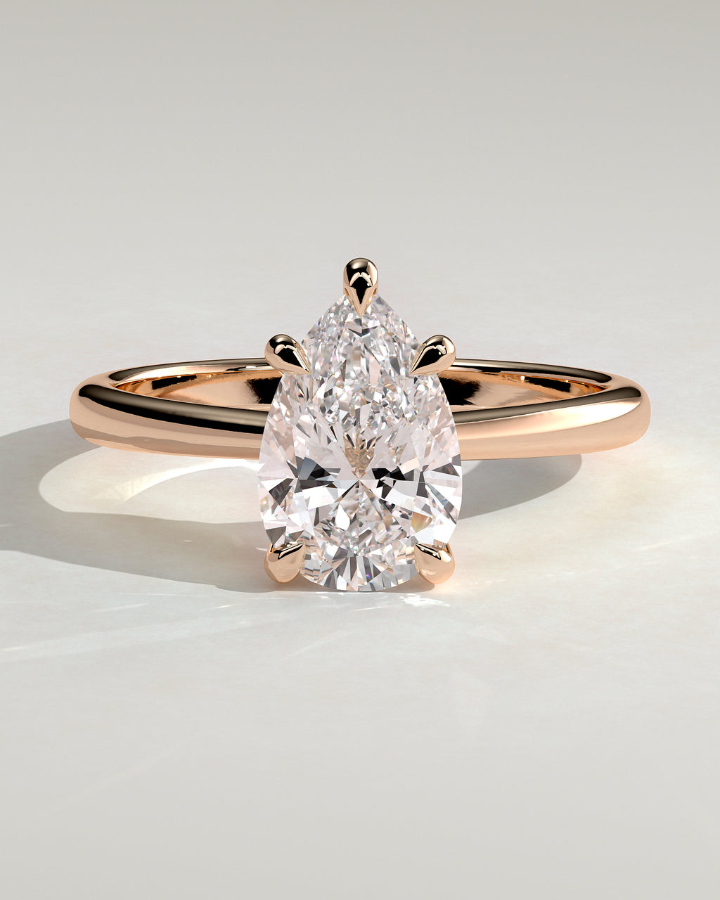 MET 0108 - 2 ct center stone - 18k Rose Gold source reference - front view