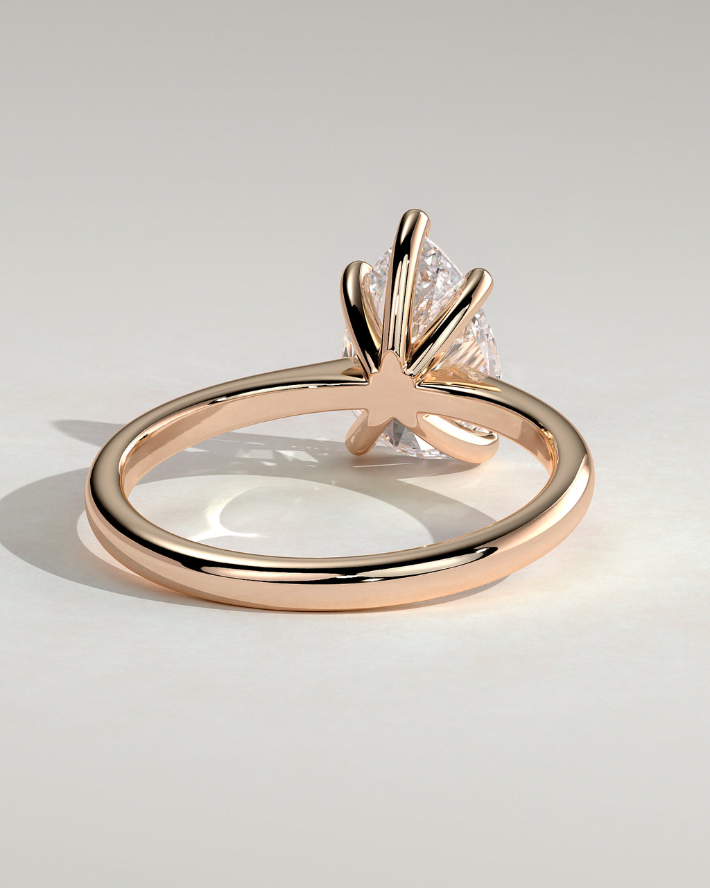 MET 0108 - 2 ct center stone - 18k Rose Gold source reference - setting detail view