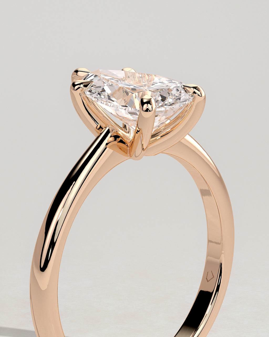 MET 0108 - 2 ct center stone - 18k Rose Gold source reference - setting detail view