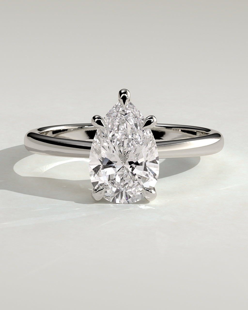 MET 0108 - 2 ct center stone - 18k White Gold source reference - front view