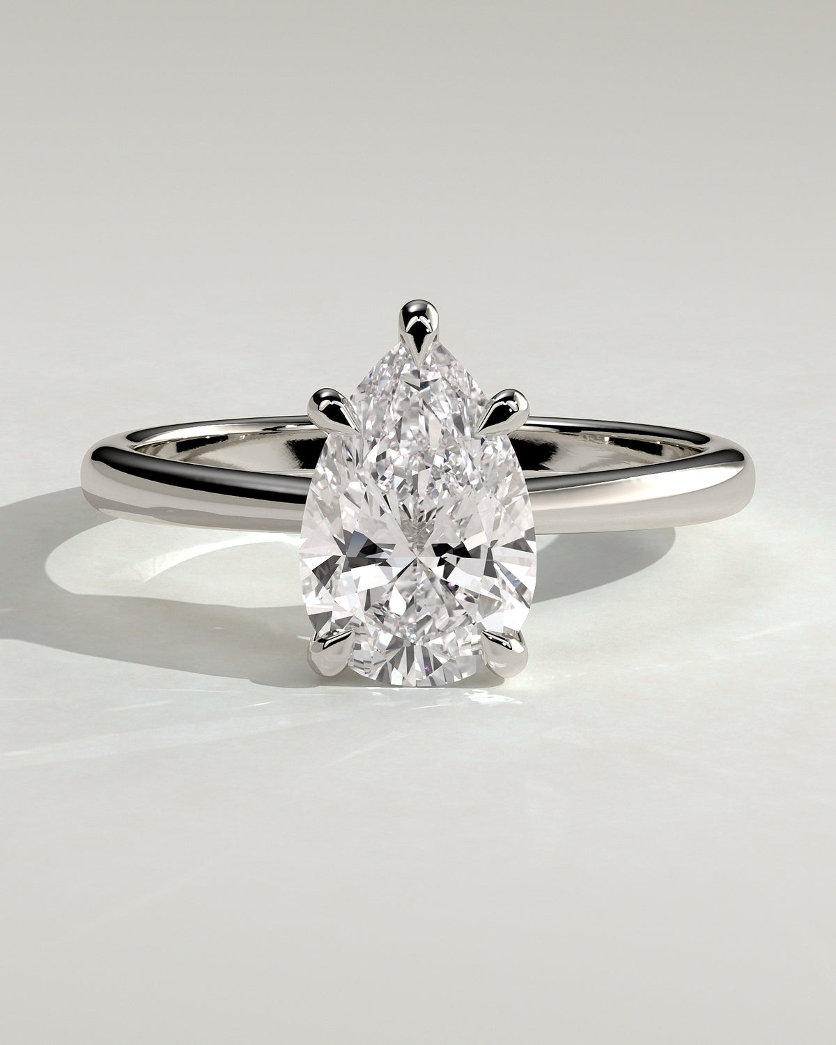 MET 0108 - 2 ct center stone - 18k White Gold source reference - front view