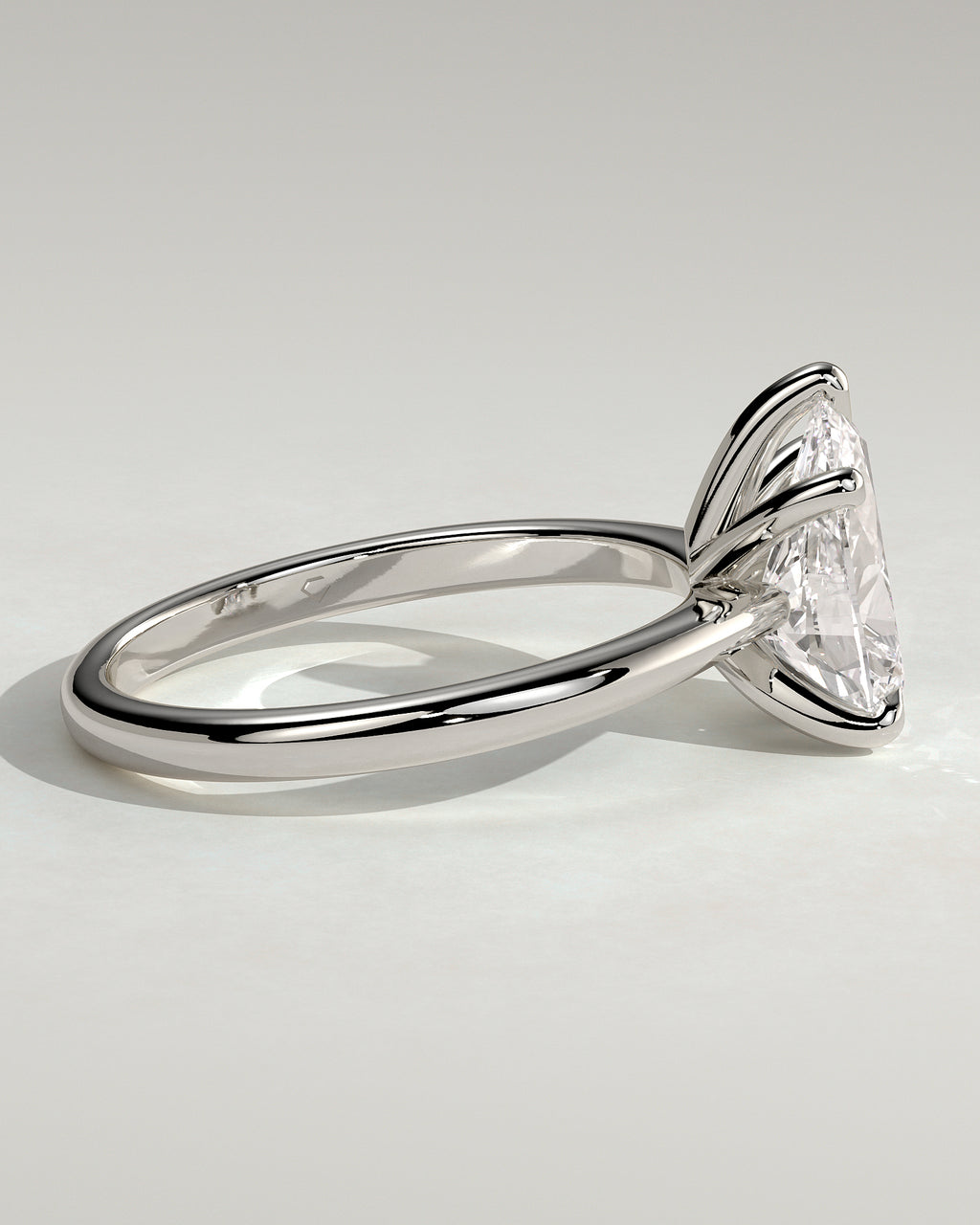 MET 0108 - 2 ct center stone - 18k White Gold source reference - setting detail view