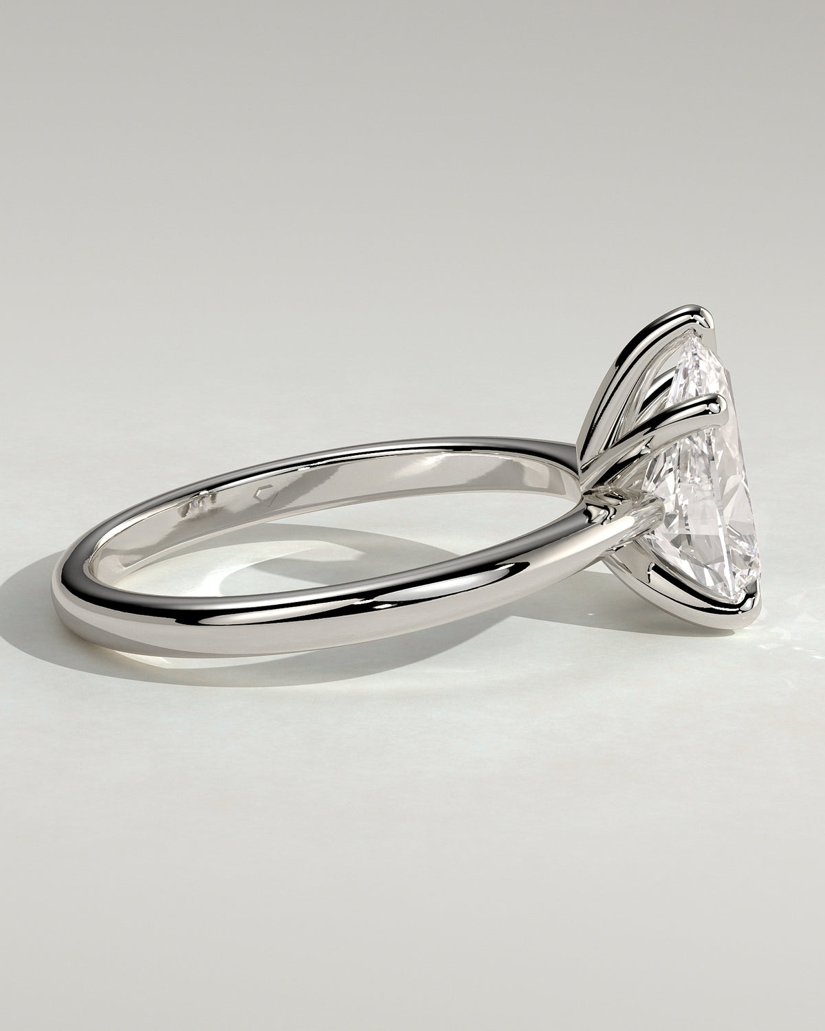 MET 0108 - 2 ct center stone - 18k White Gold source reference - setting detail view
