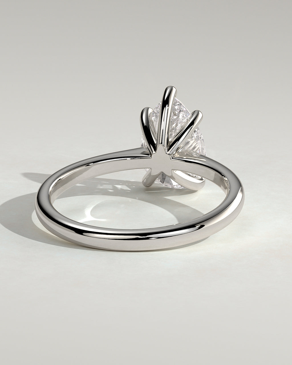 MET 0108 - 2 ct center stone - 18k White Gold source reference - setting detail view