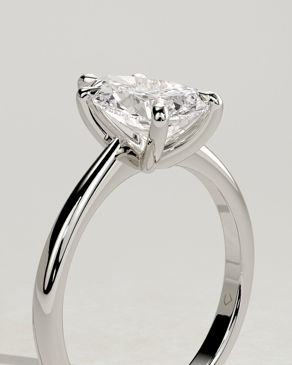 MET 0108 - 2 ct center stone - 18k White Gold source reference - setting detail view