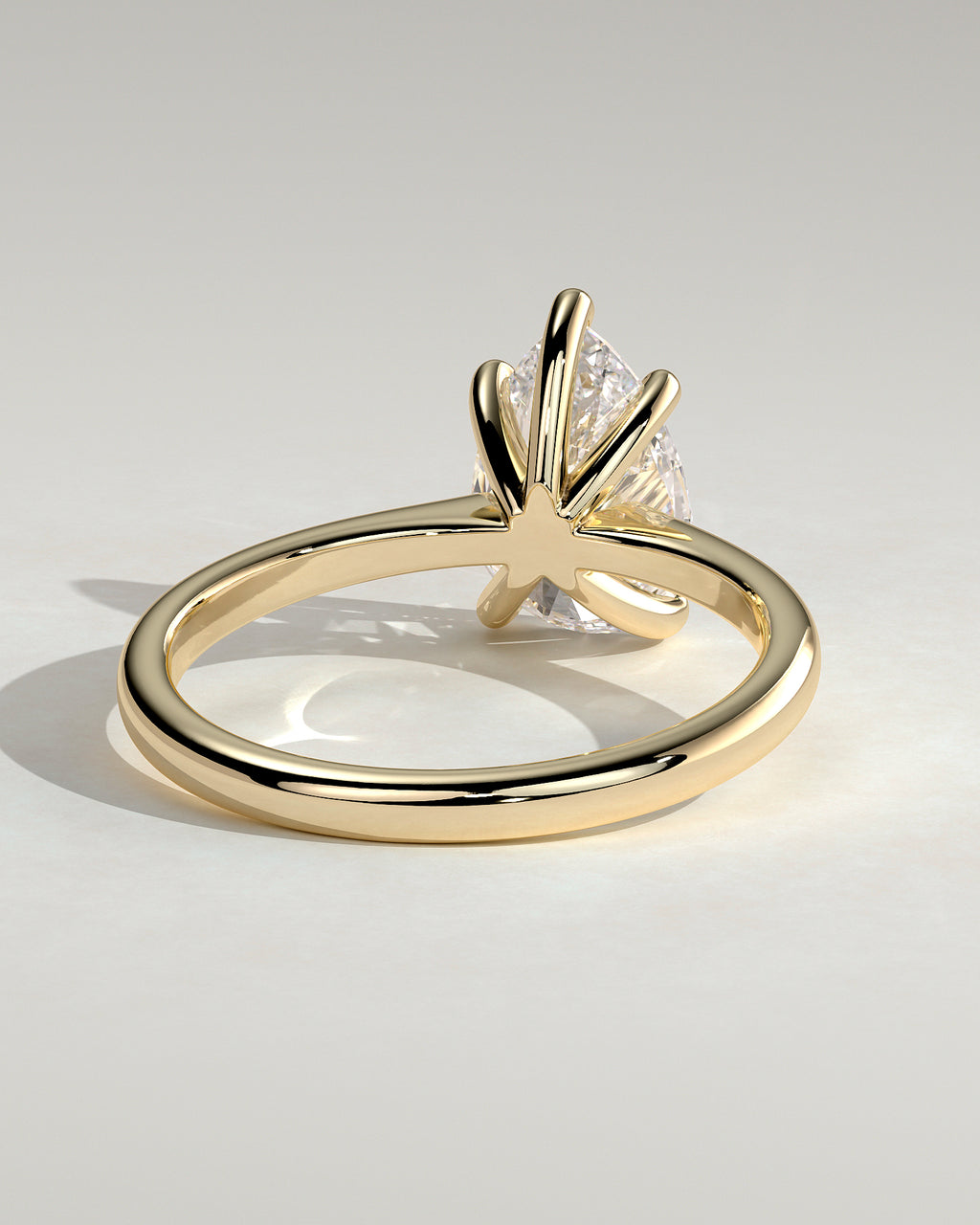 MET 0108 - 2 ct center stone - 18k Yellow Gold source reference - setting detail view
