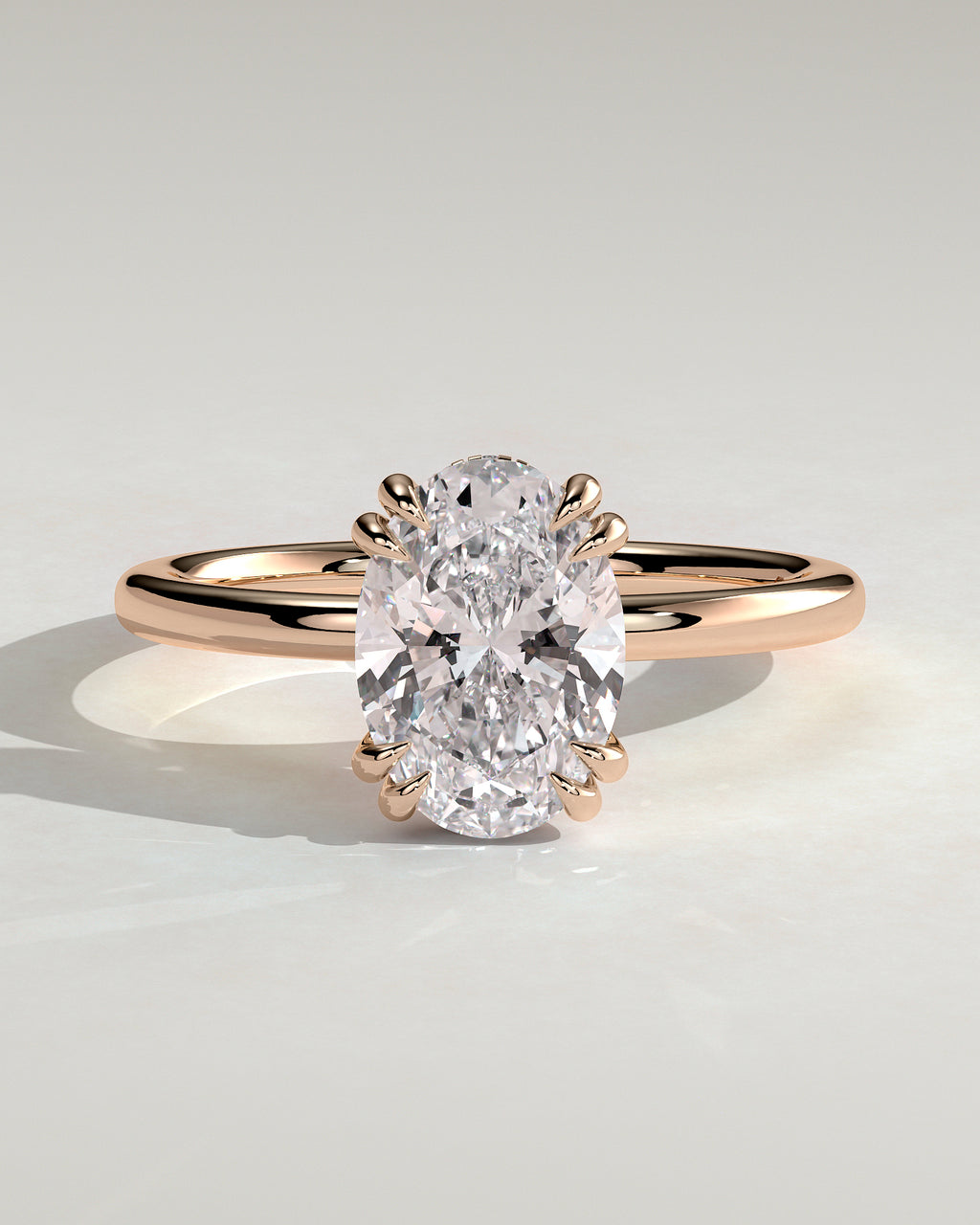 MET 0109 - 2 ct center stone - 18k Rose Gold source reference - front view
