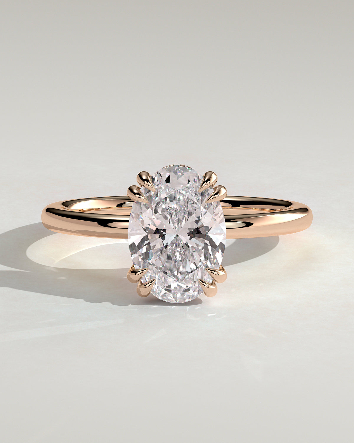 MET 0109 - 2 ct center stone - 18k Rose Gold source reference - front view