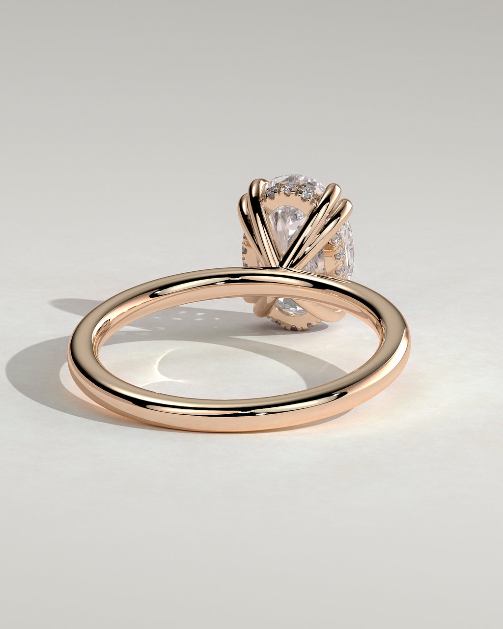 MET 0109 - 2 ct center stone - 18k Rose Gold source reference - setting detail view