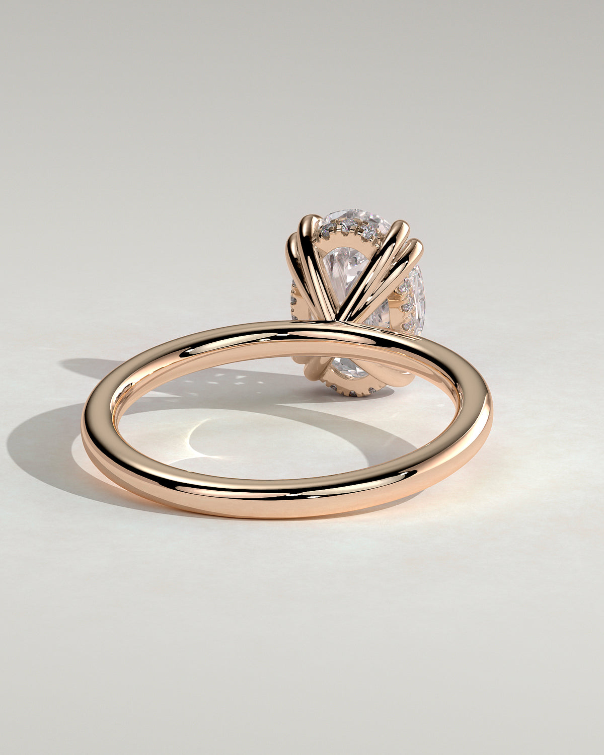 MET 0109 - 2 ct center stone - 18k Rose Gold source reference - setting detail view