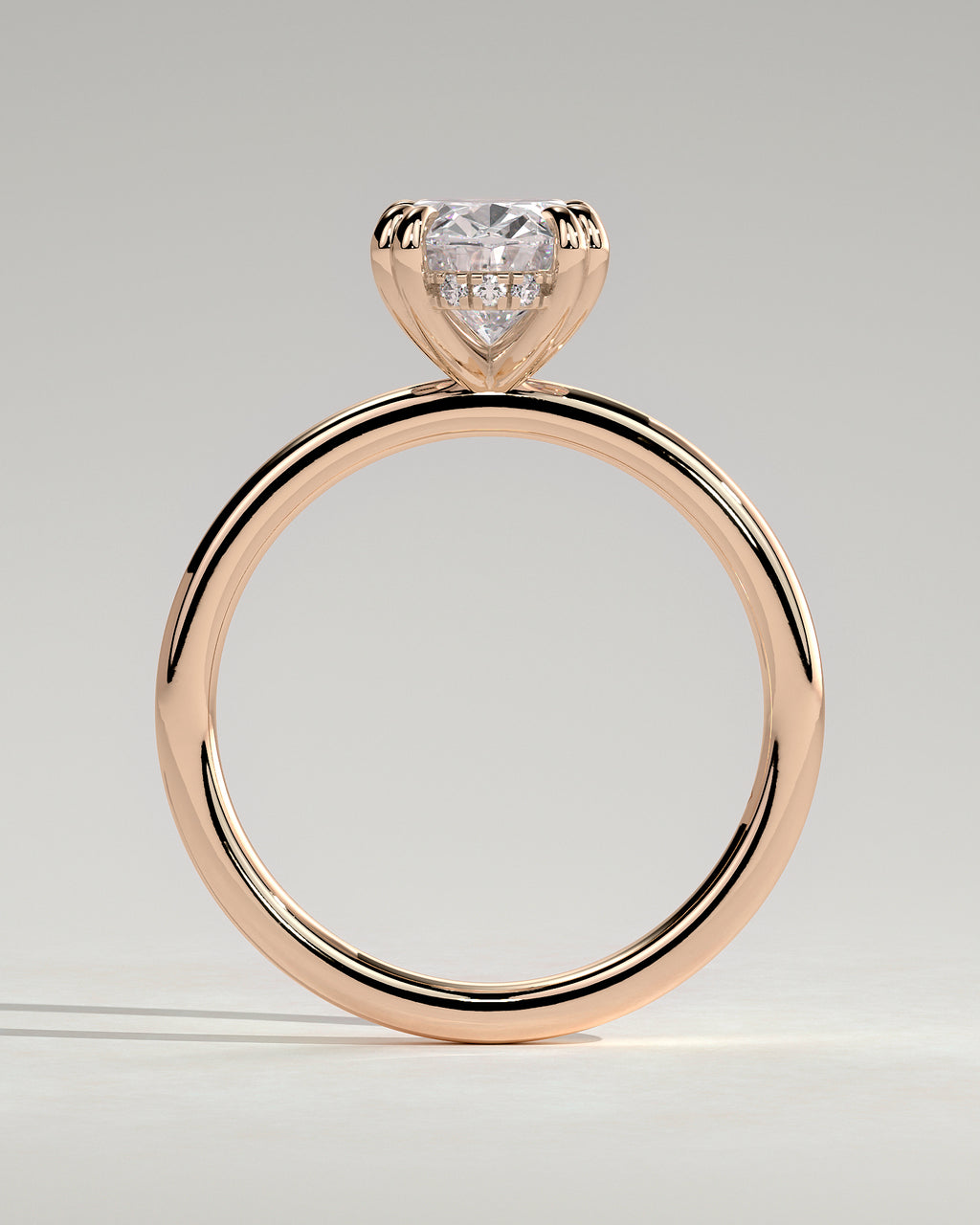 MET 0109 - 2 ct center stone - 18k Rose Gold source reference - setting detail view
