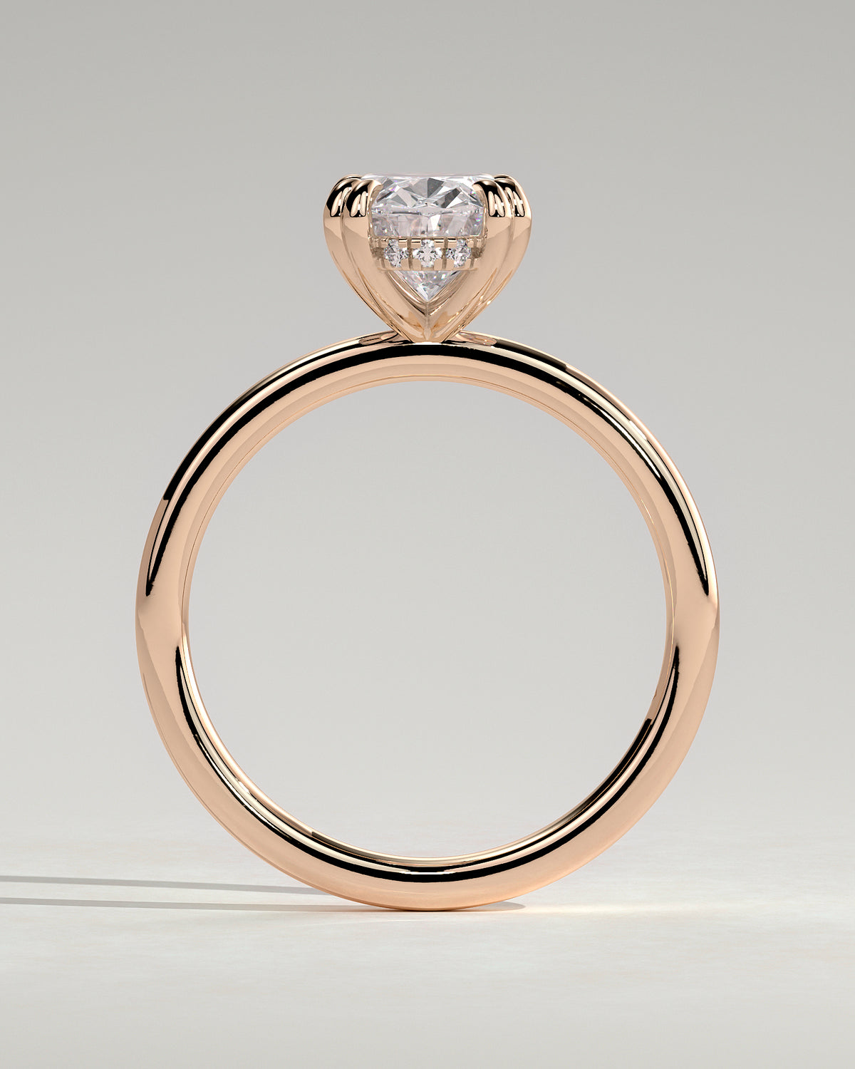 MET 0109 - 2 ct center stone - 18k Rose Gold source reference - setting detail view