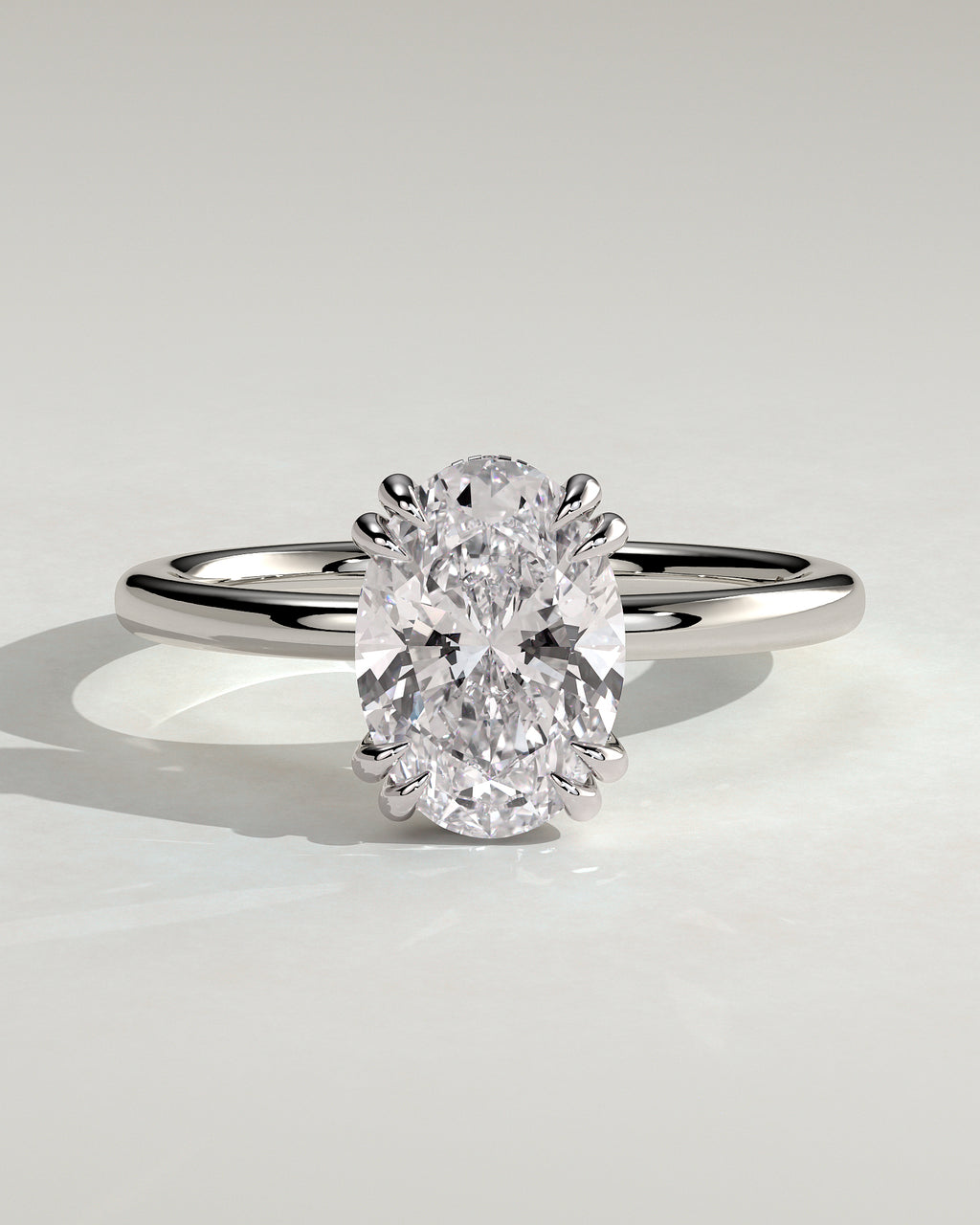 MET 0109 - 2 ct center stone - 18k White Gold source reference - front view