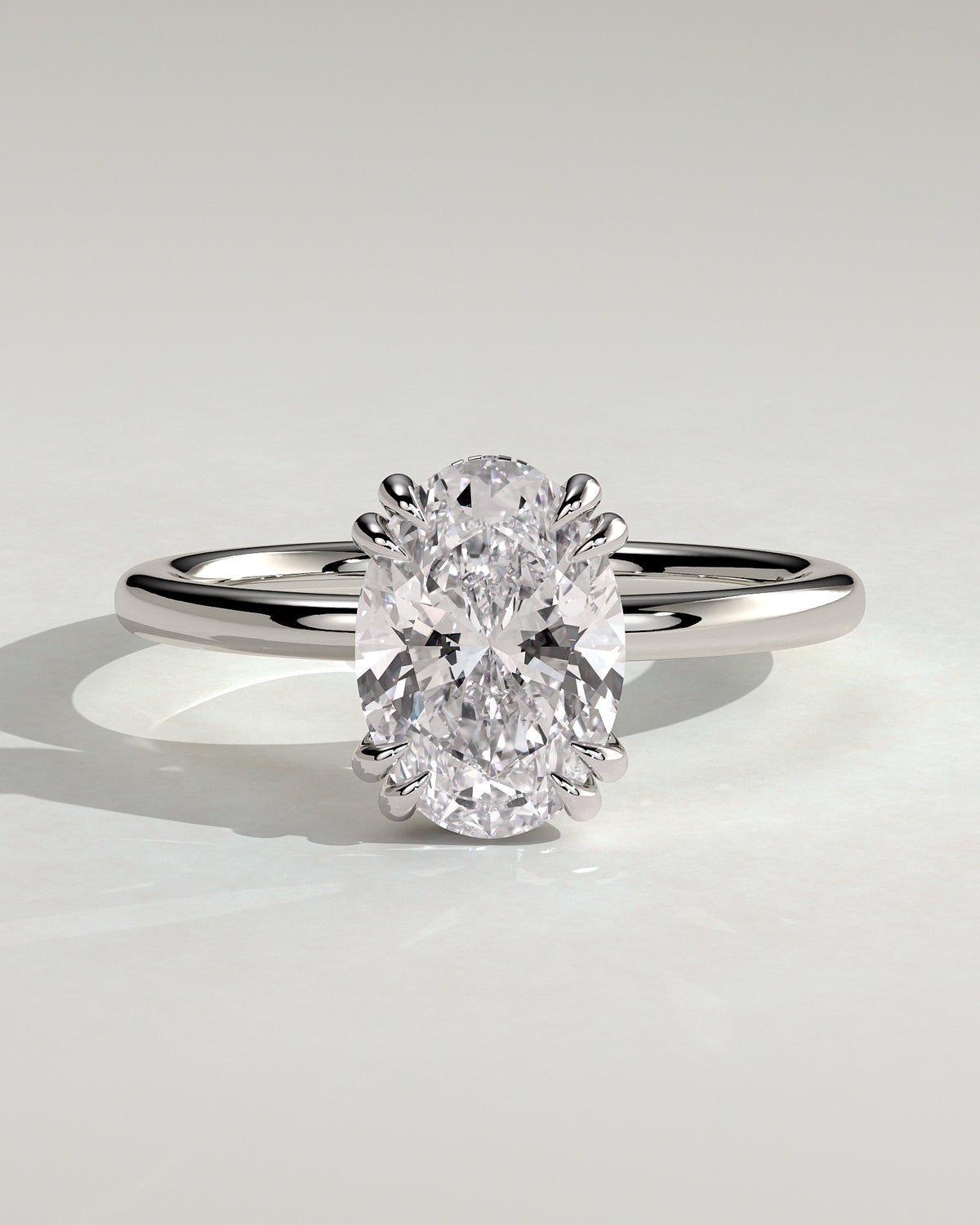 MET 0109 - 2 ct center stone - 18k White Gold source reference - front view