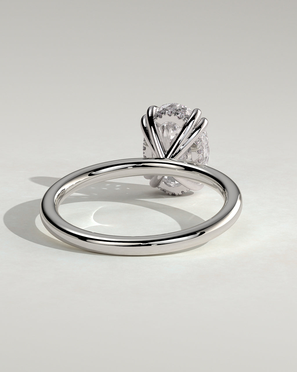 MET 0109 - 2 ct center stone - 18k White Gold source reference - setting detail view