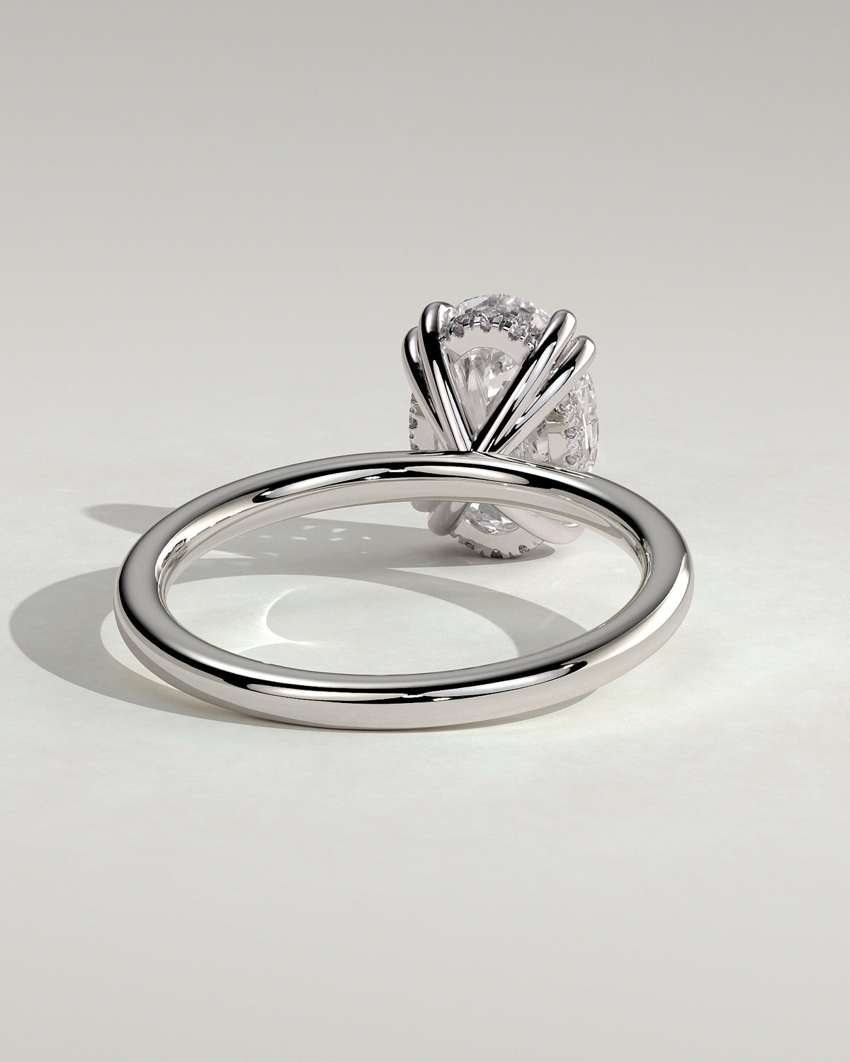 MET 0109 - 2 ct center stone - 18k White Gold source reference - setting detail view