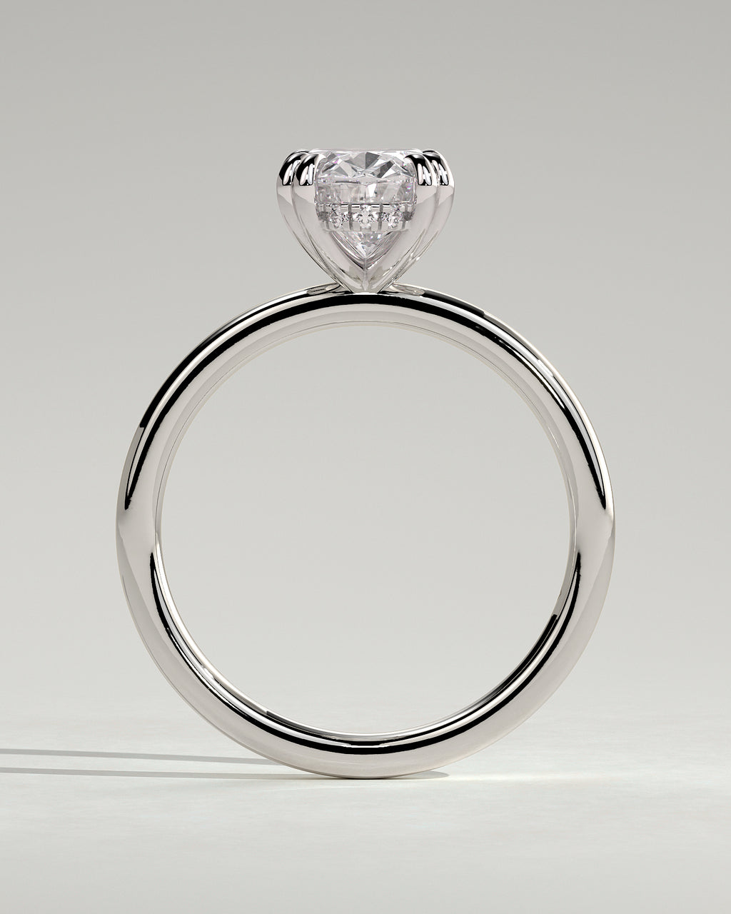 MET 0109 - 2 ct center stone - 18k White Gold source reference - setting detail view
