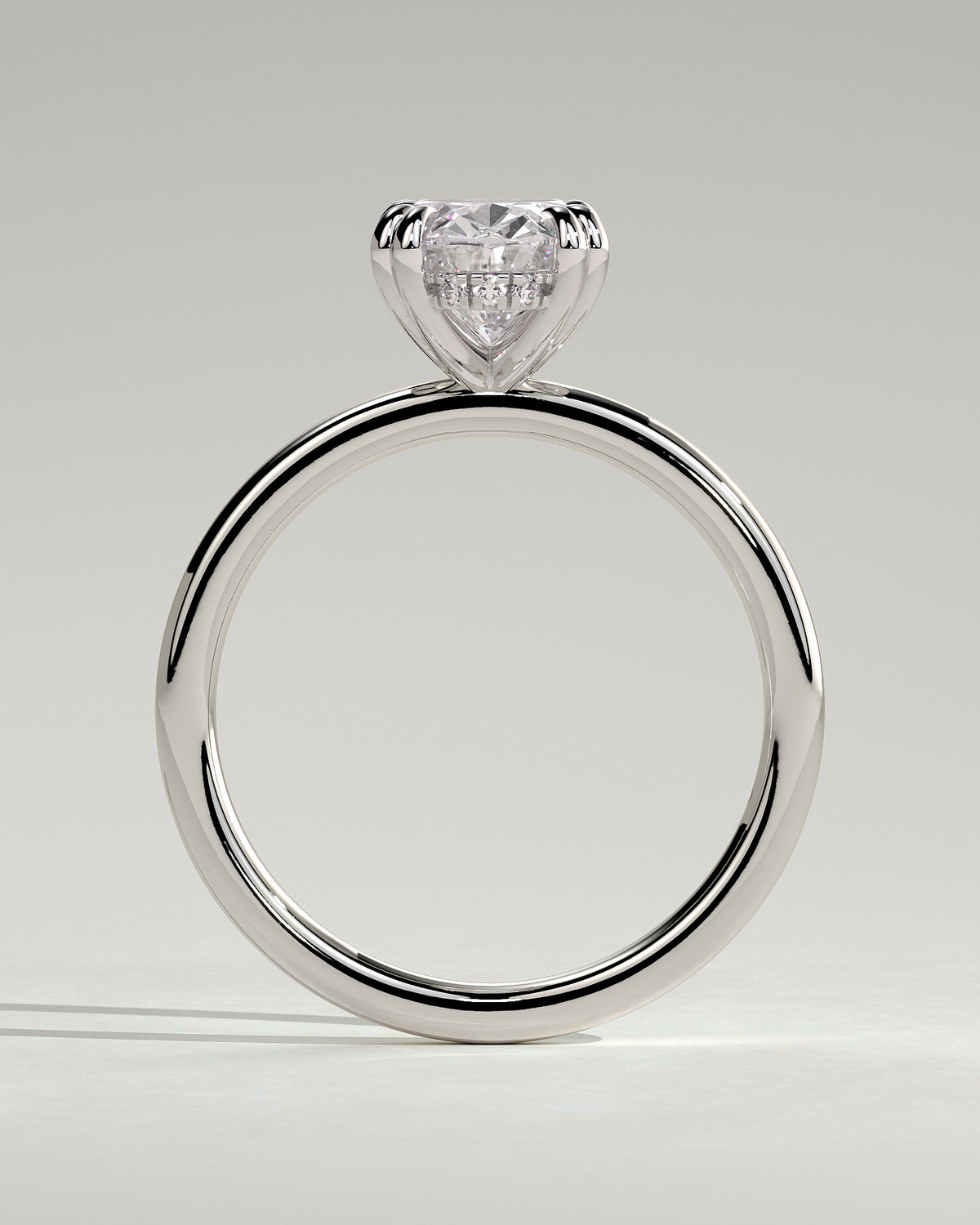 MET 0109 - 2 ct center stone - 18k White Gold source reference - setting detail view