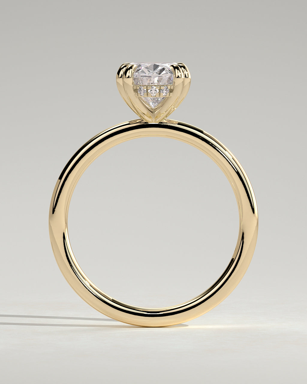 MET 0109 - 2 ct center stone - 18k Yellow Gold source reference - setting detail view