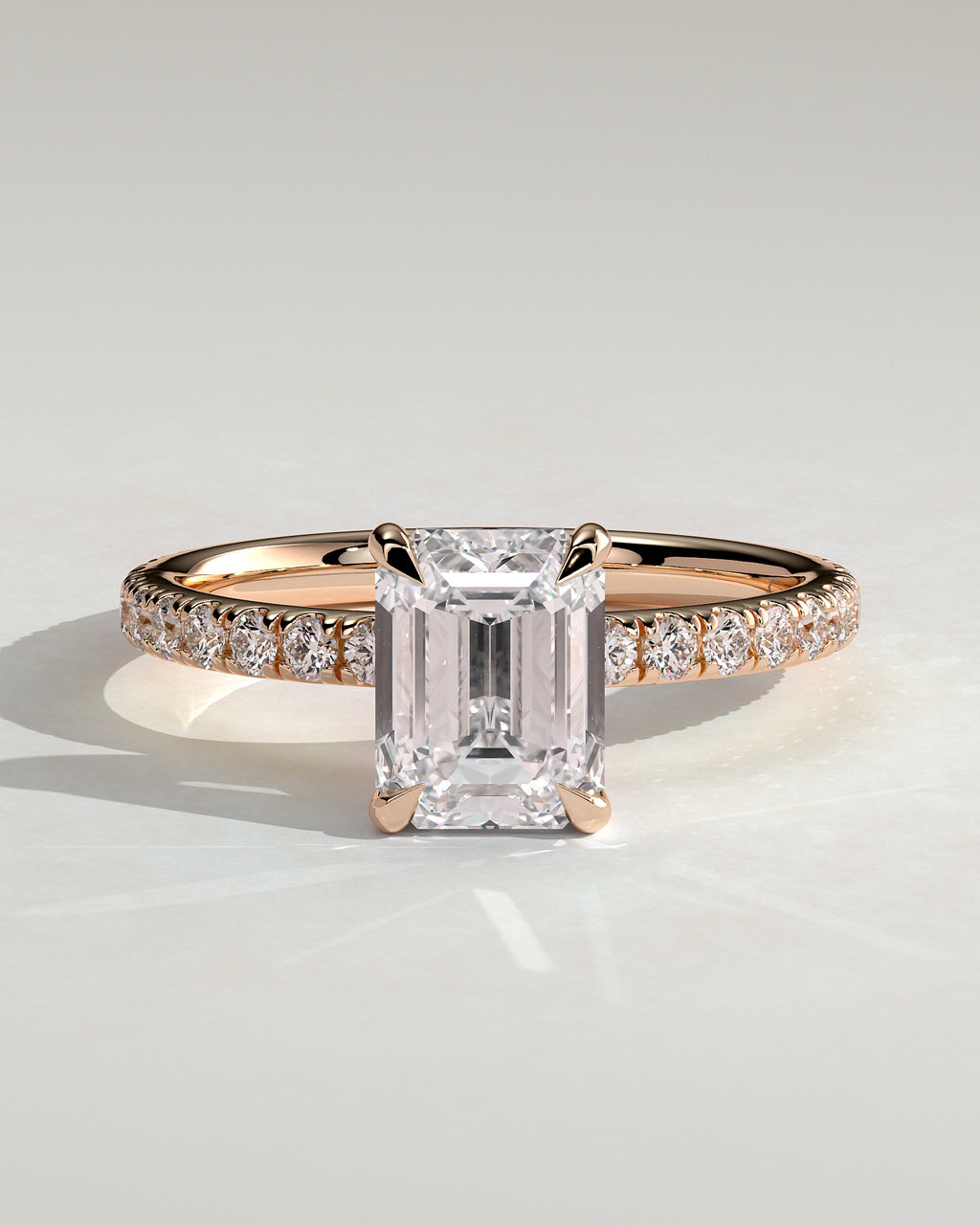 MET 0113 - 2 ct center stone - 18k Rose Gold source reference - front view