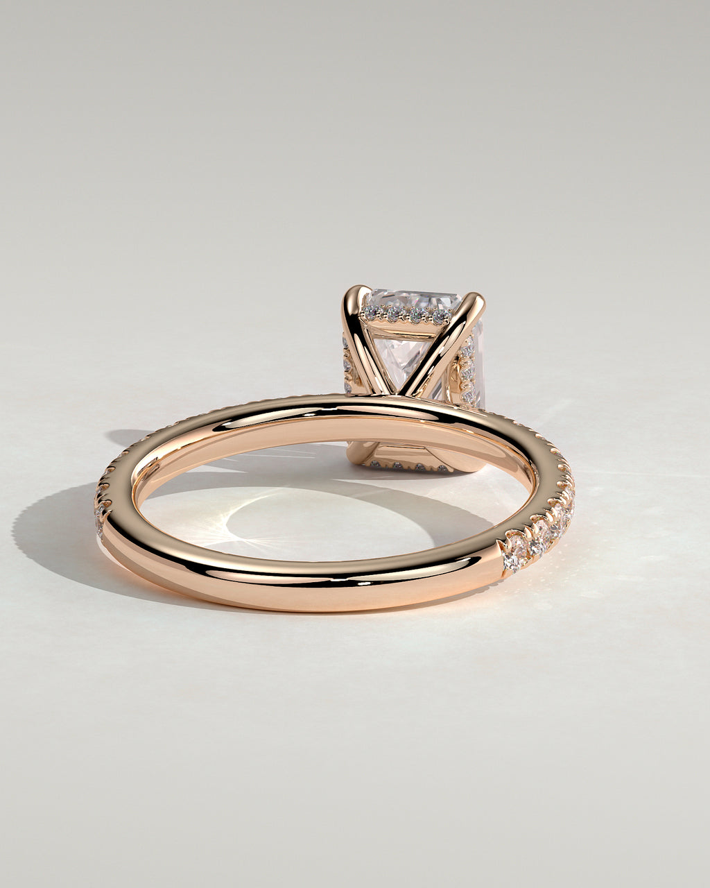 MET 0113 - 2 ct center stone - 18k Rose Gold source reference - setting detail view