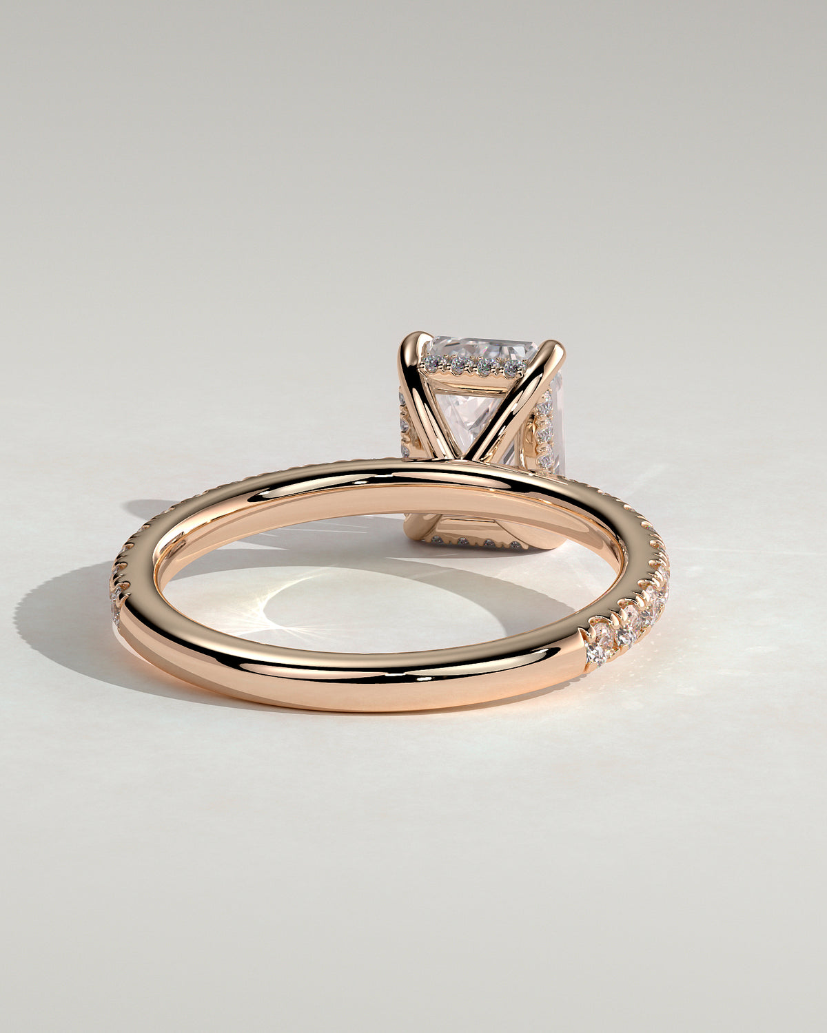 MET 0113 - 2 ct center stone - 18k Rose Gold source reference - setting detail view