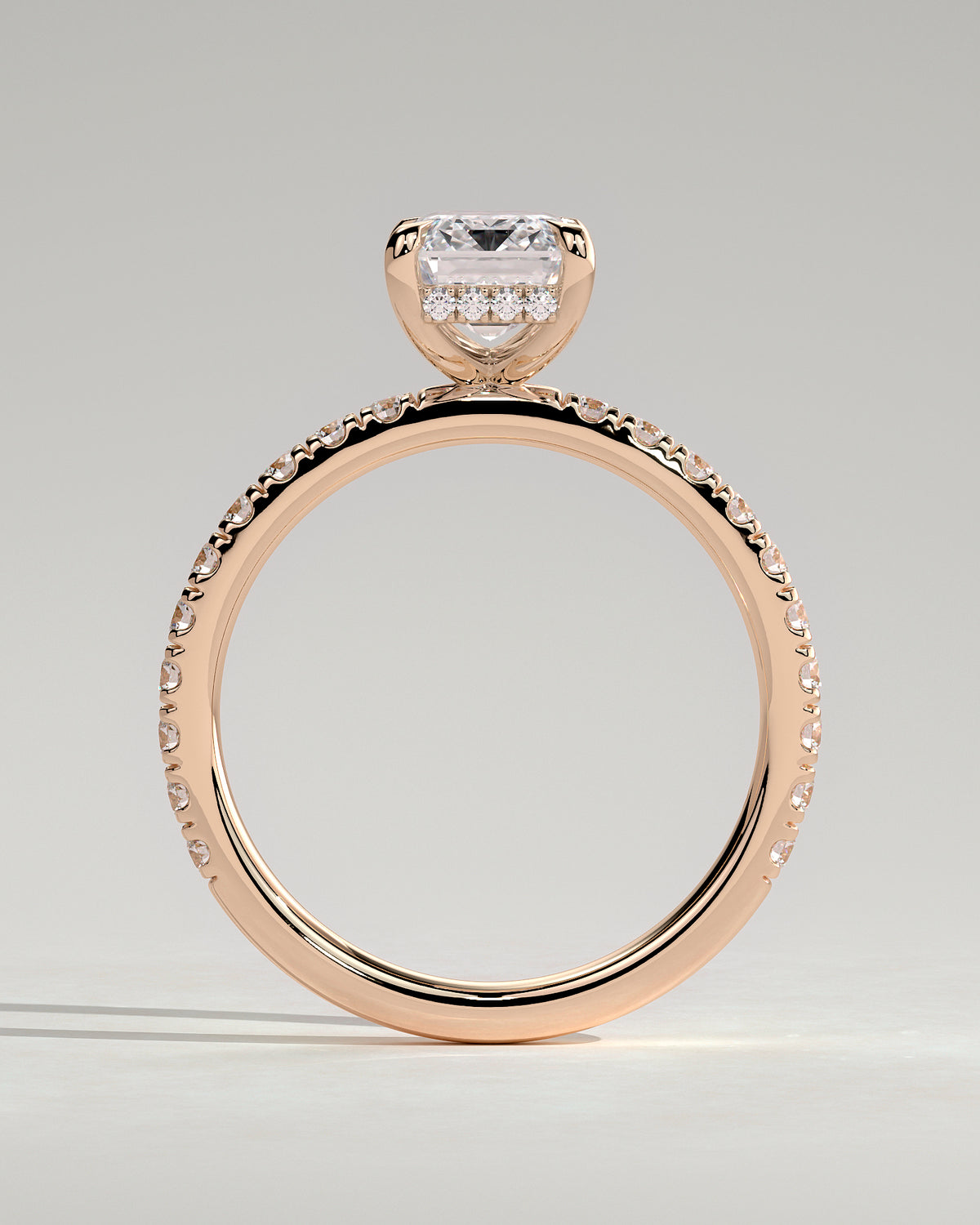 MET 0113 - 2 ct center stone - 18k Rose Gold source reference - setting detail view
