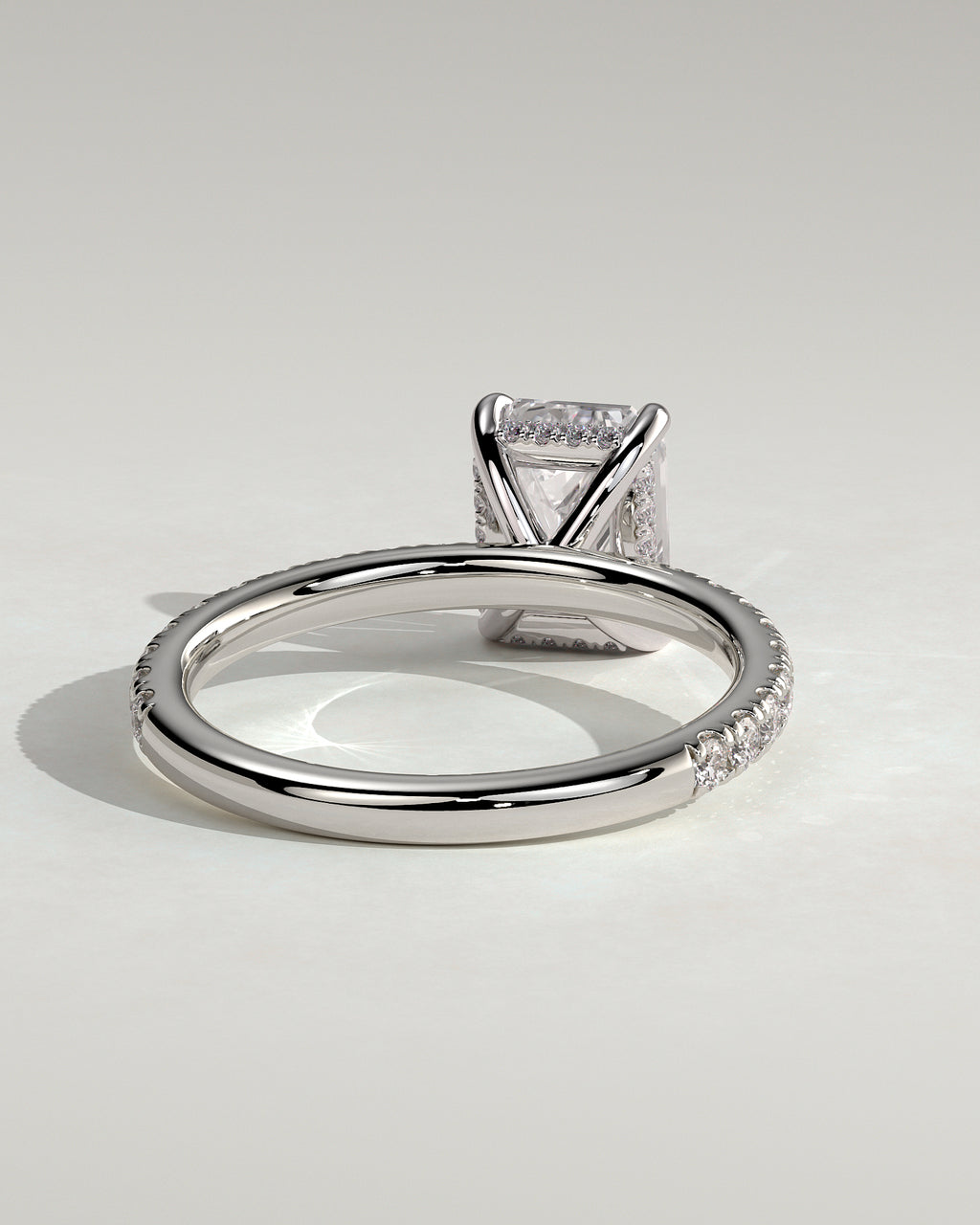 MET 0113 - 2 ct center stone - 18k White Gold source reference - setting detail view