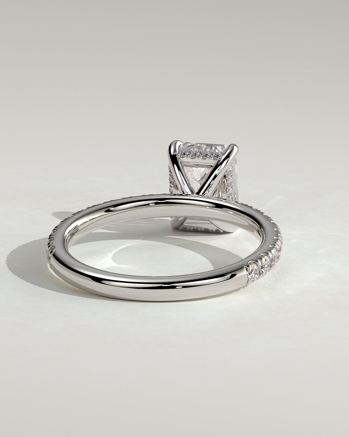 MET 0113 - 2 ct center stone - 18k White Gold source reference - setting detail view