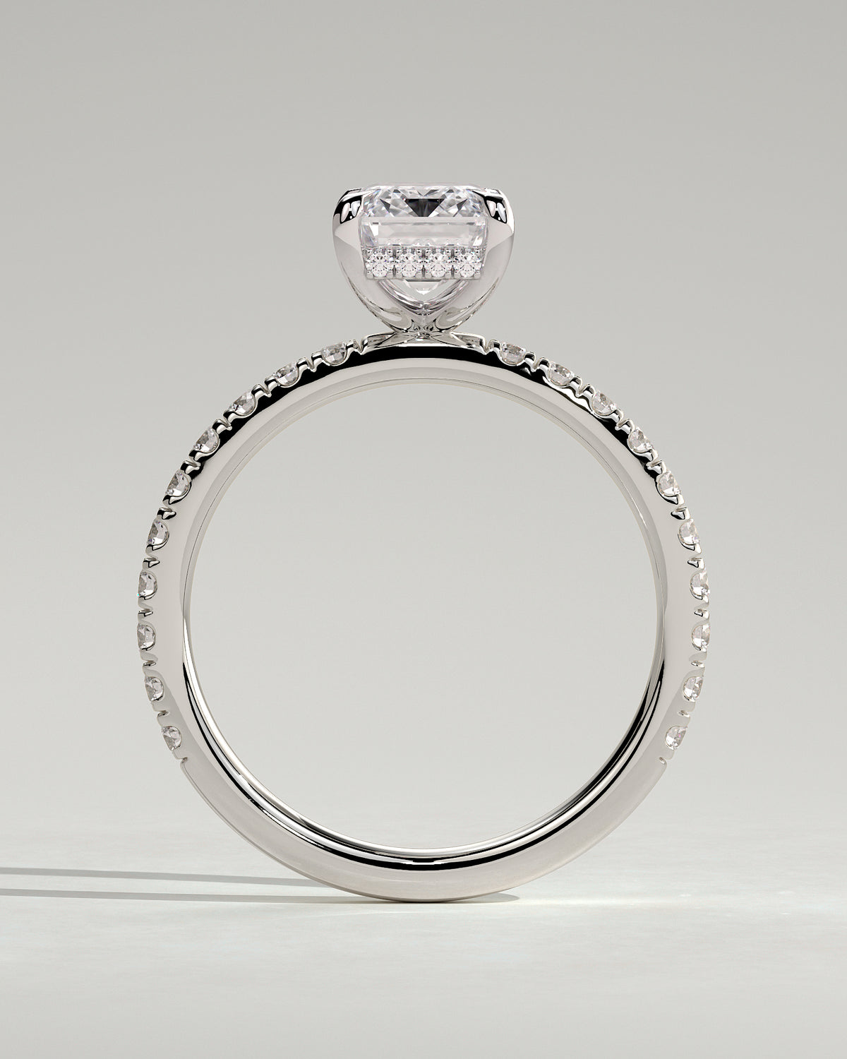 MET 0113 - 2 ct center stone - 18k White Gold source reference - setting detail view