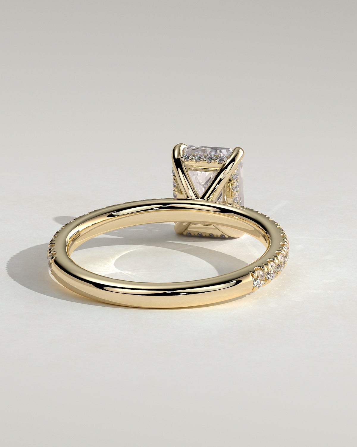 MET 0113 - 2 ct center stone - 18k Yellow Gold source reference - setting detail view