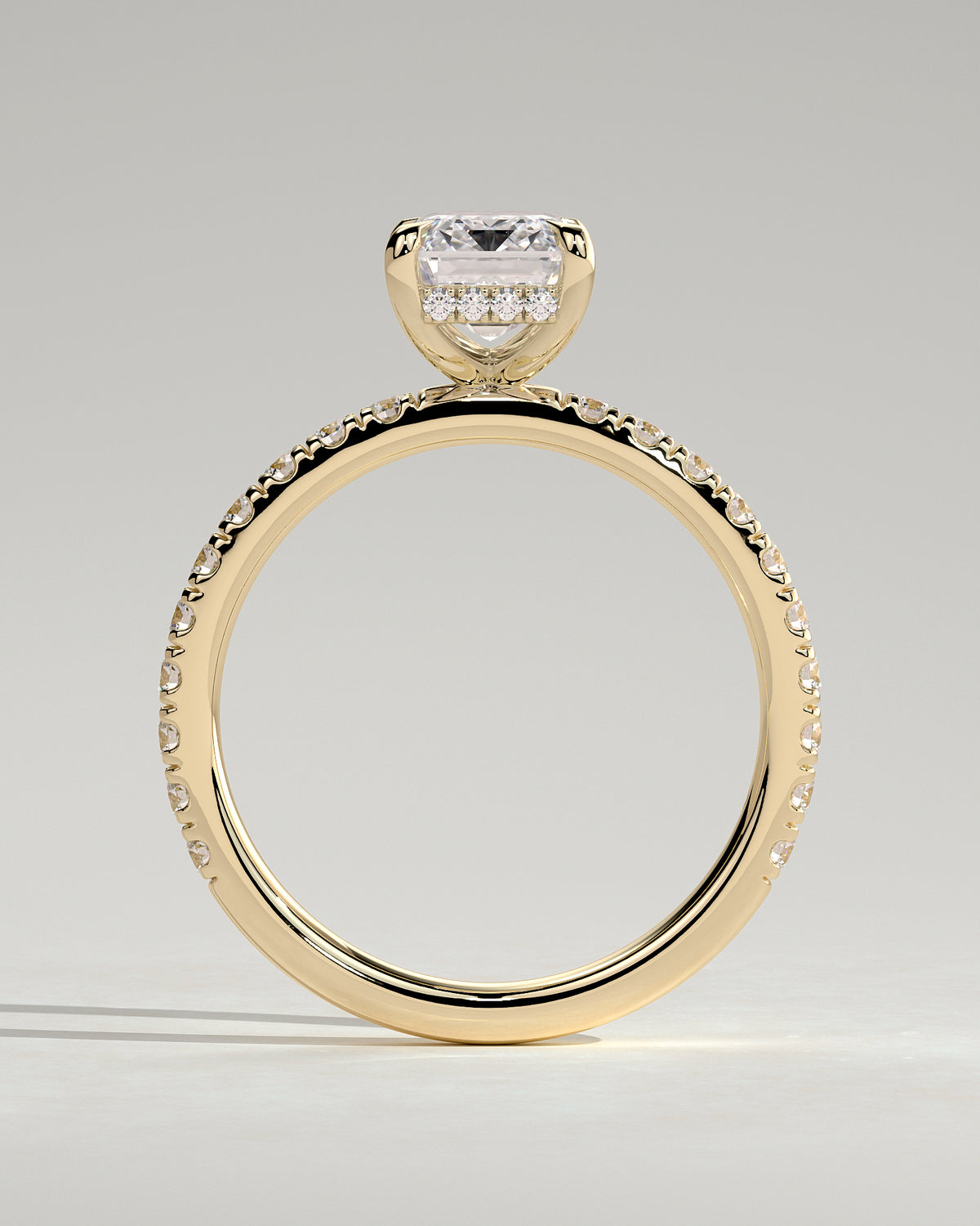 MET 0113 - 2 ct center stone - 18k Yellow Gold source reference - setting detail view