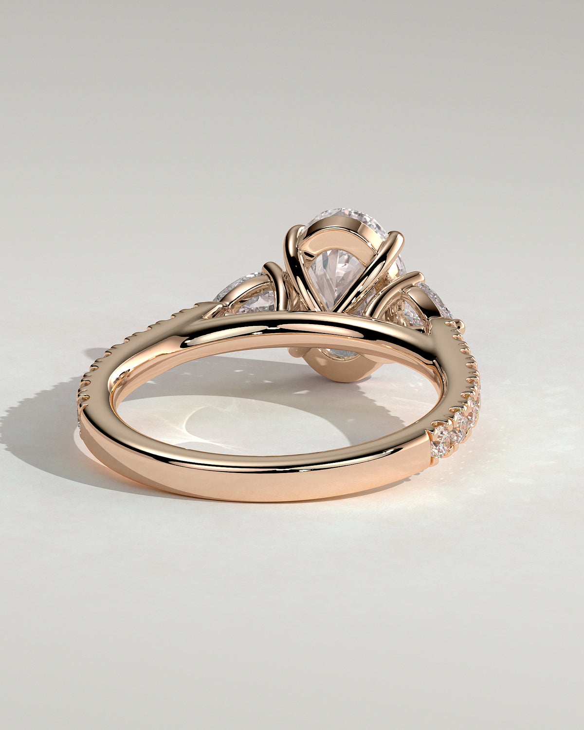MET 0116 - 2 ct center stone - 18k Rose Gold source reference - setting detail view