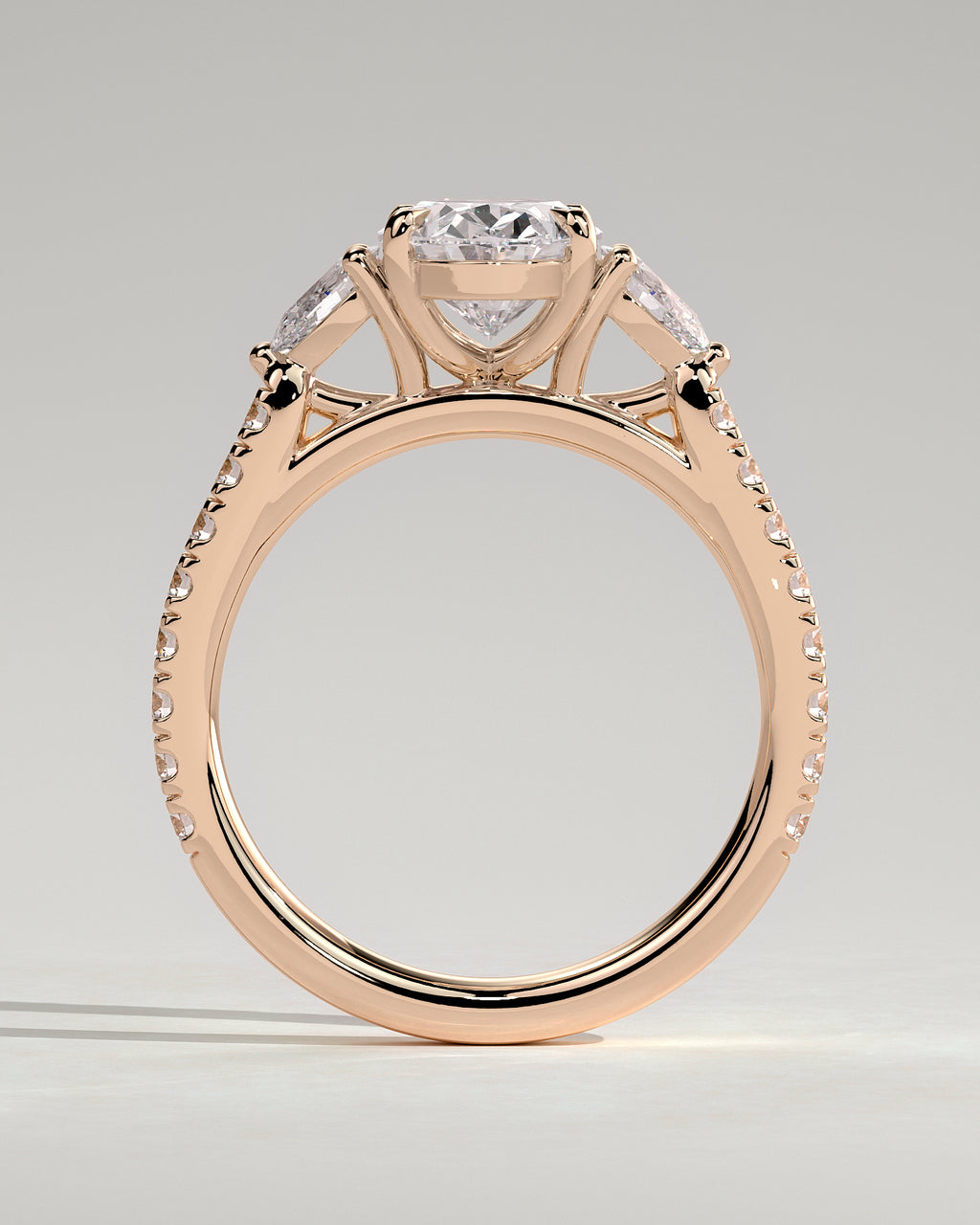 MET 0116 - 2 ct center stone - 18k Rose Gold source reference - setting detail view