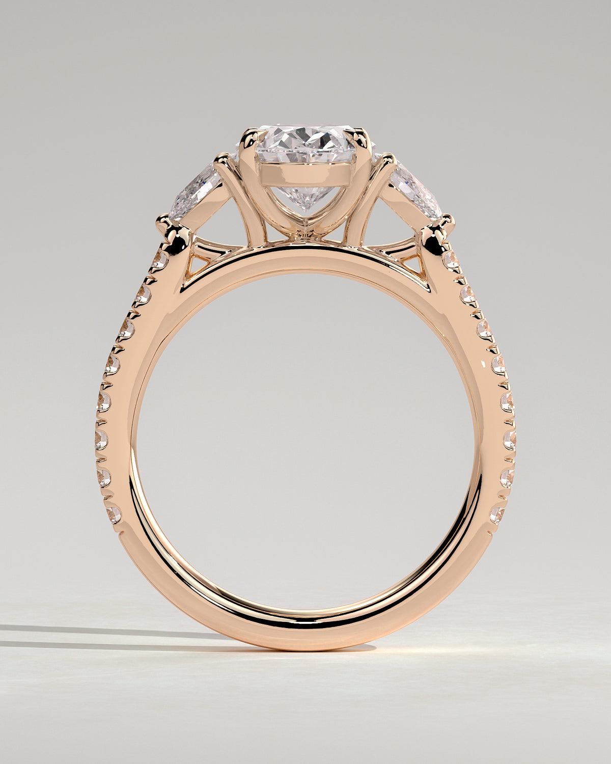MET 0116 - 2 ct center stone - 18k Rose Gold source reference - setting detail view