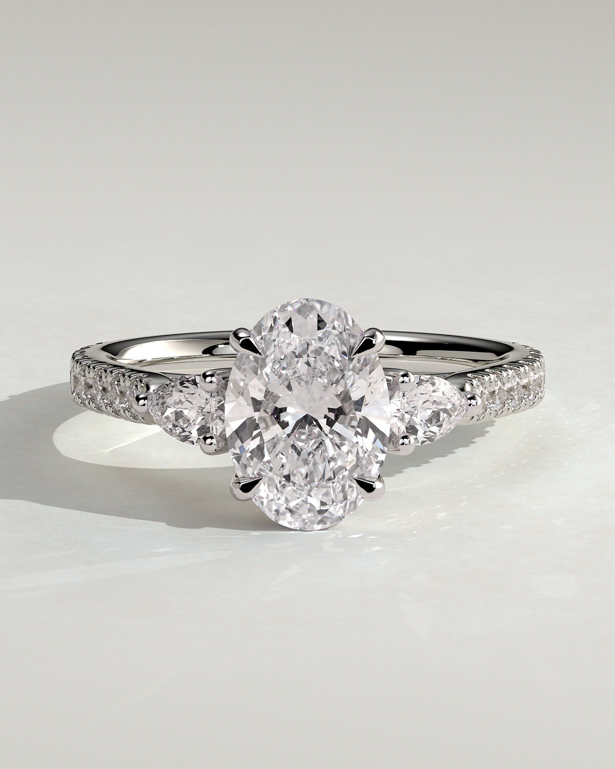 MET 0116 - 2 ct center stone - 18k White Gold source reference - front view