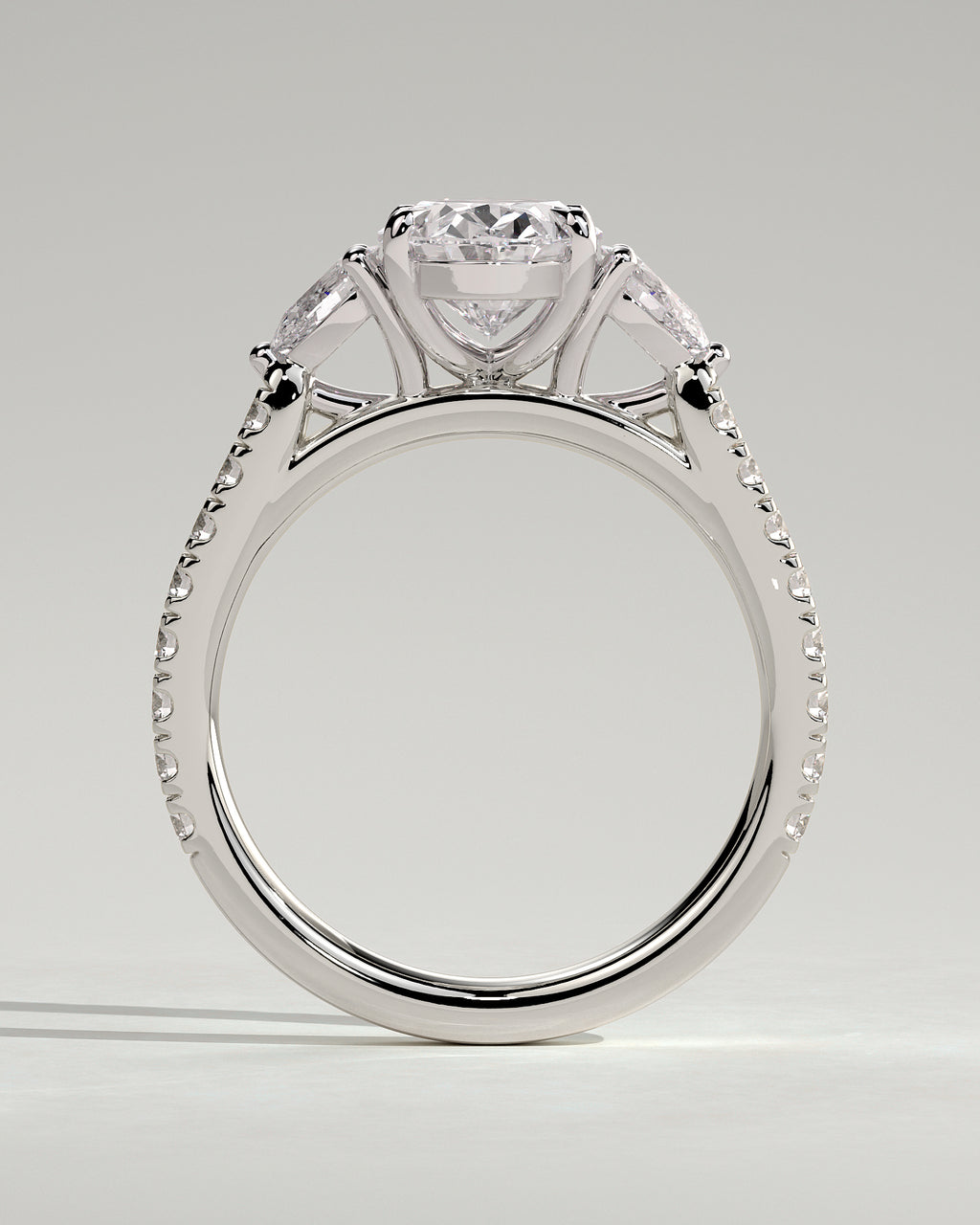 MET 0116 - 2 ct center stone - 18k White Gold source reference - setting detail view