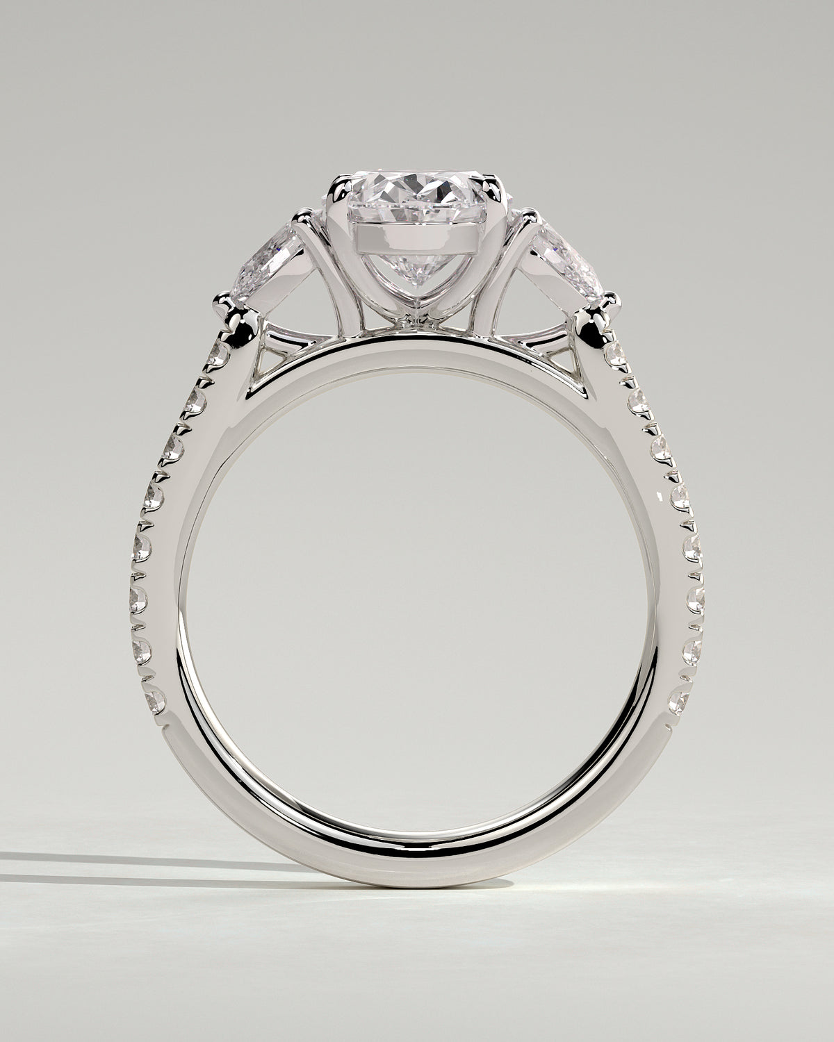 MET 0116 - 2 ct center stone - 18k White Gold source reference - setting detail view