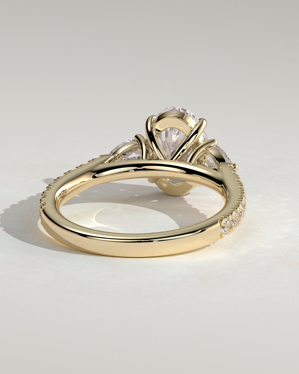 MET 0116 - 2 ct center stone - 18k Yellow Gold source reference - setting detail view
