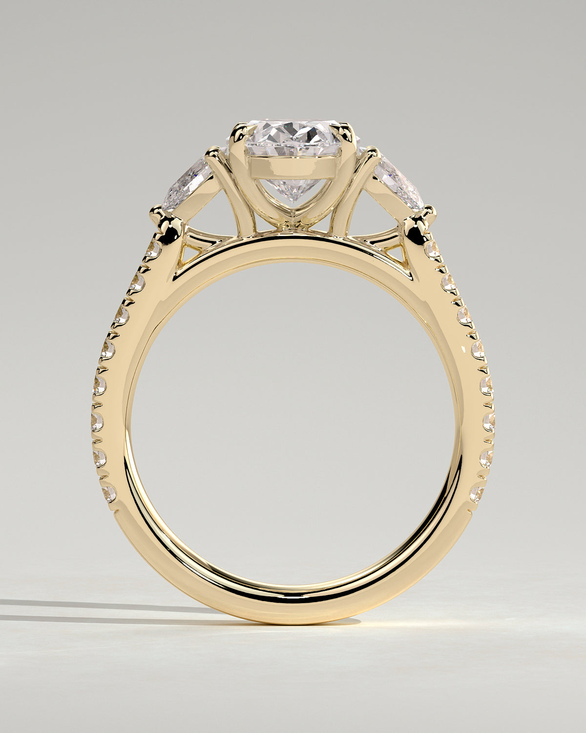 MET 0116 - 2 ct center stone - 18k Yellow Gold source reference - setting detail view
