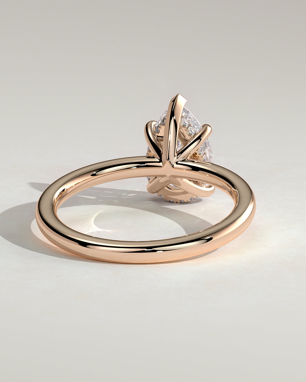MET 0117 - 2 ct center stone - 18k Rose Gold source reference - setting detail view