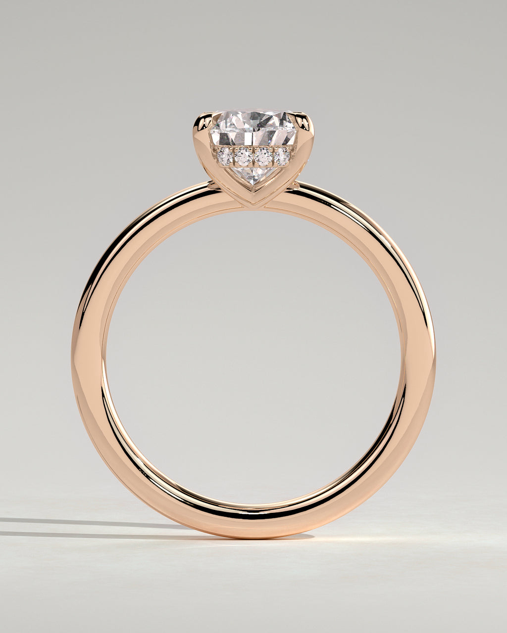 MET 0117 - 2 ct center stone - 18k Rose Gold source reference - setting detail view