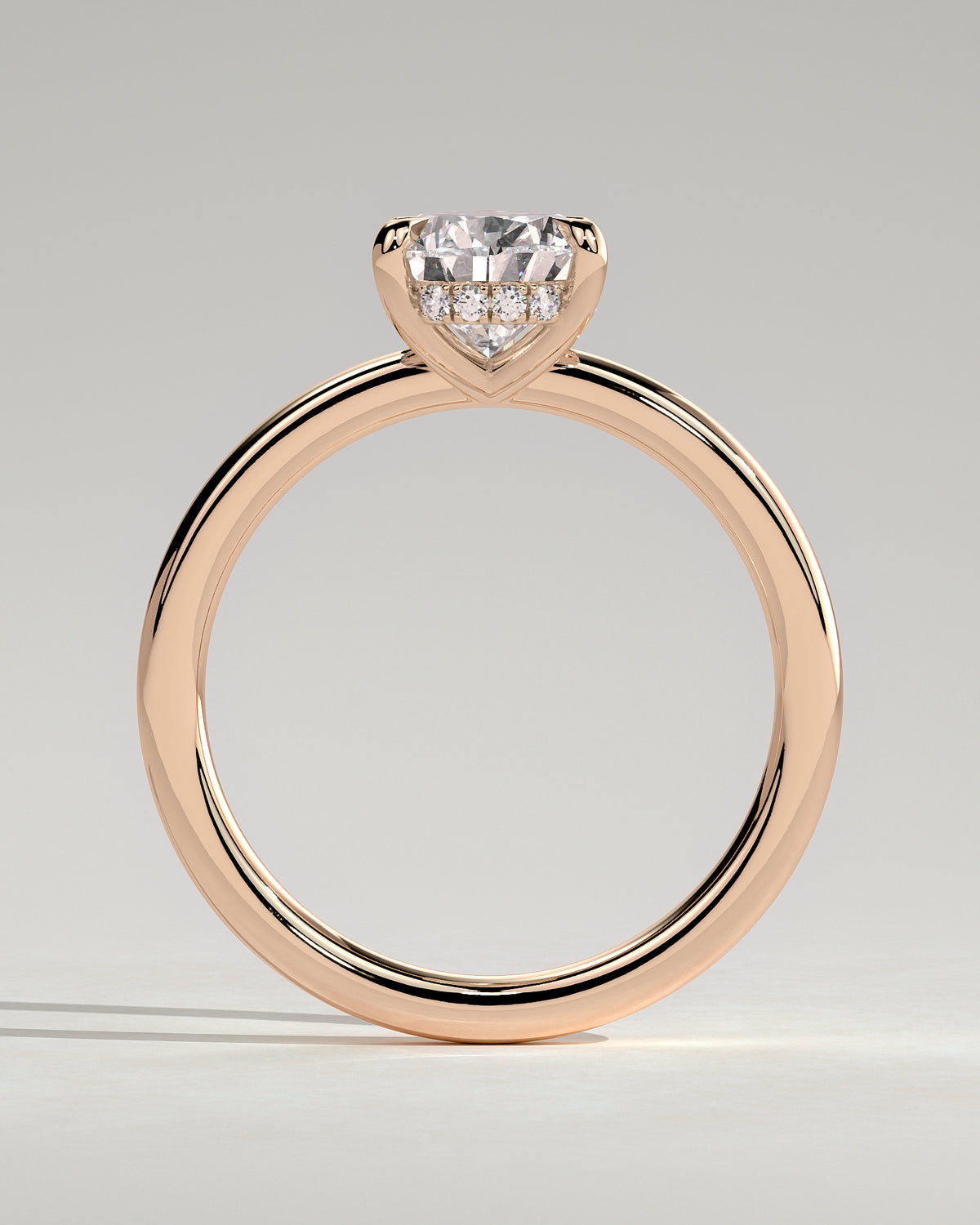 MET 0117 - 2 ct center stone - 18k Rose Gold source reference - setting detail view