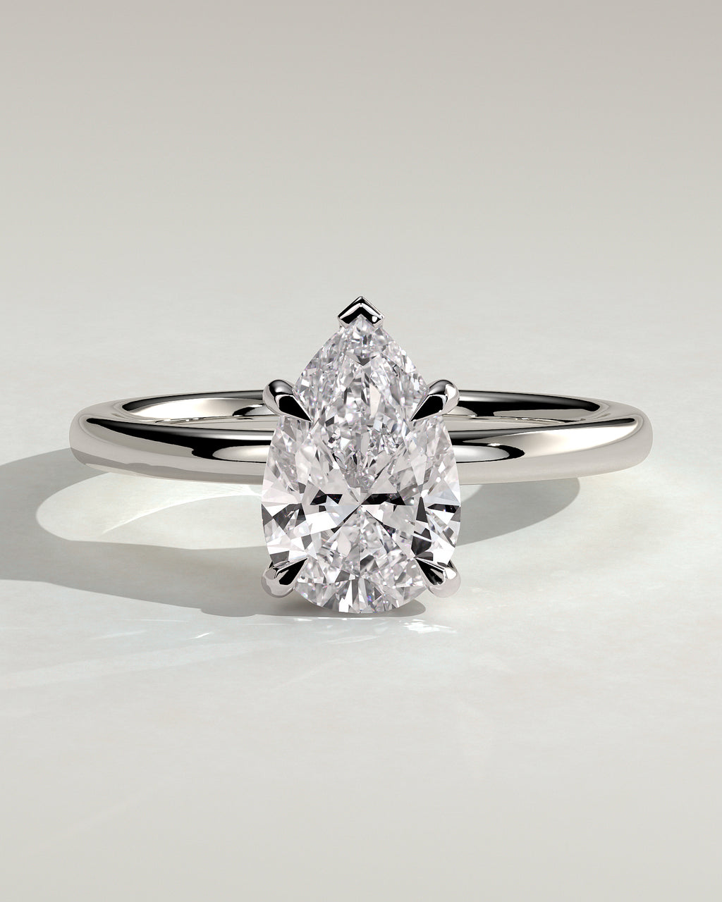 MET 0117 - 2 ct center stone - 18k White Gold source reference - front view