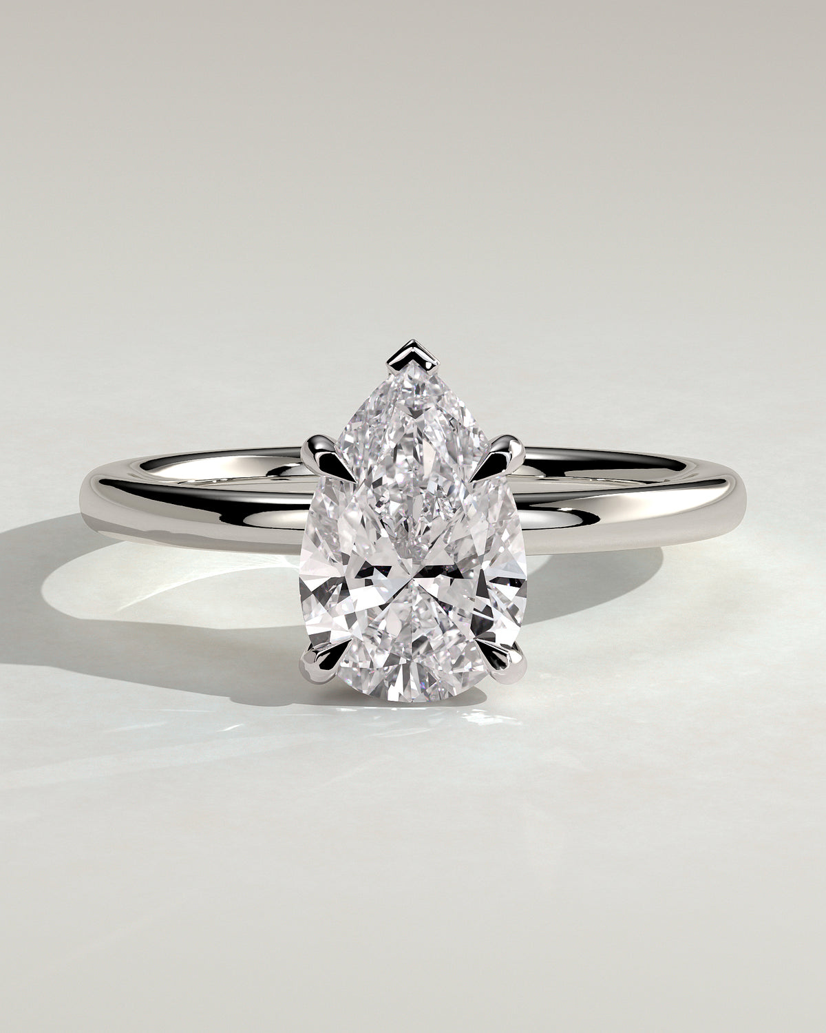 MET 0117 - 2 ct center stone - 18k White Gold source reference - front view