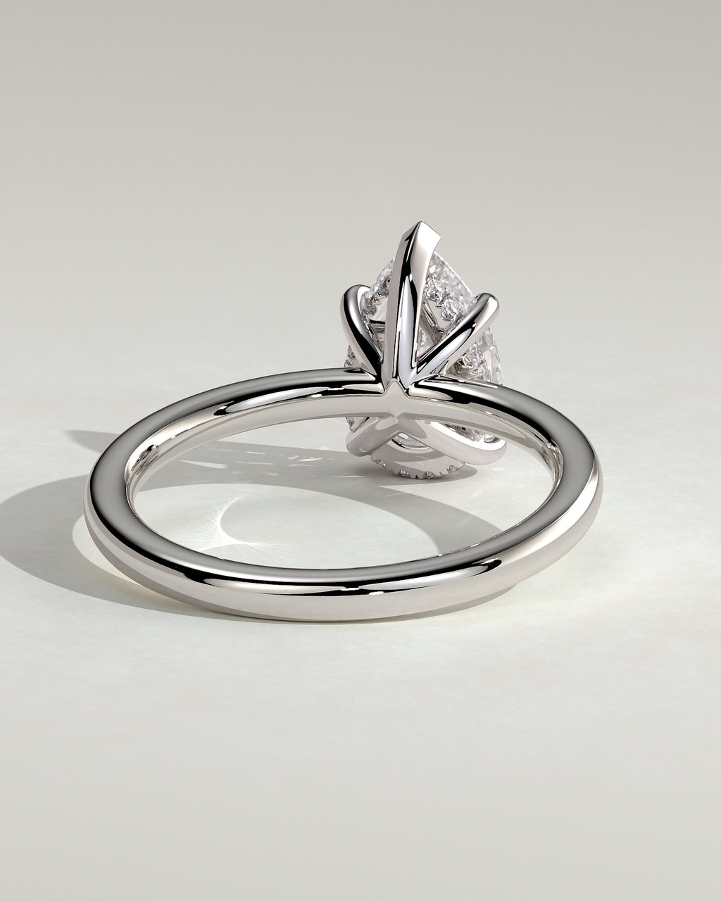 MET 0117 - 2 ct center stone - 18k White Gold source reference - setting detail view