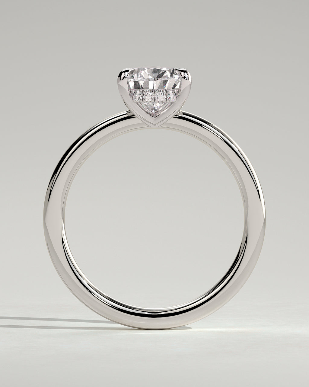 MET 0117 - 2 ct center stone - 18k White Gold source reference - setting detail view