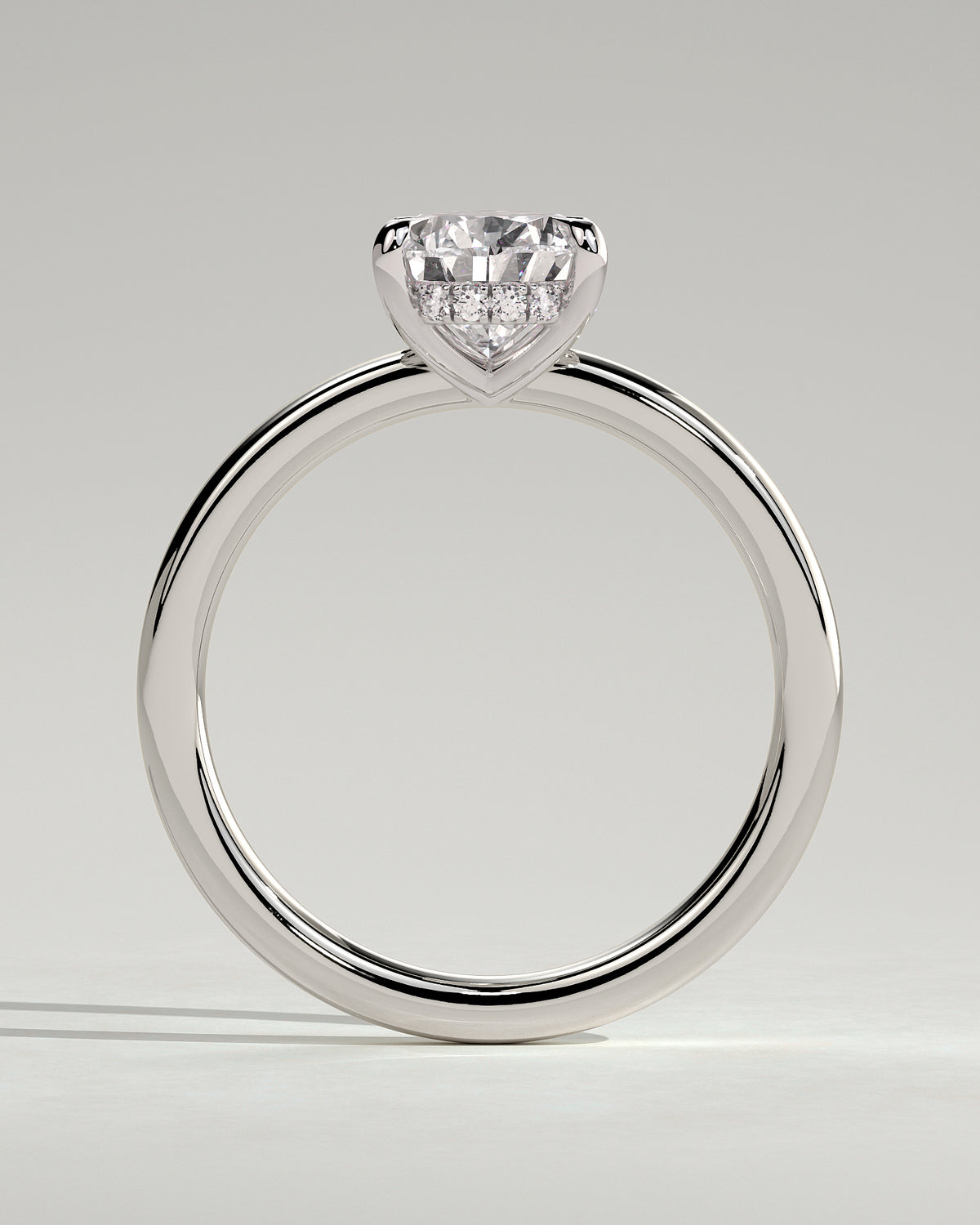 MET 0117 - 2 ct center stone - 18k White Gold source reference - setting detail view